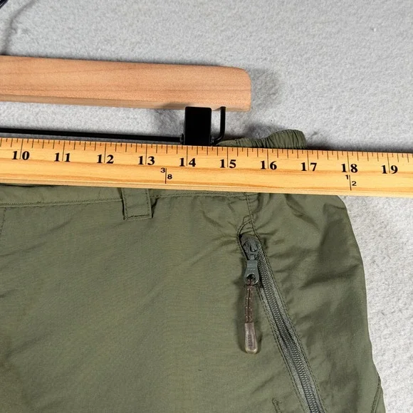 REI Sahara Convertible Cargo Hiking Pants Olive Green Womens 14 Petite UPF 50+ - Picture 5 of 14